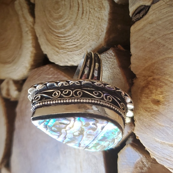 New Abalone Shell 925 Silver Ring. - Picture 5 of 13